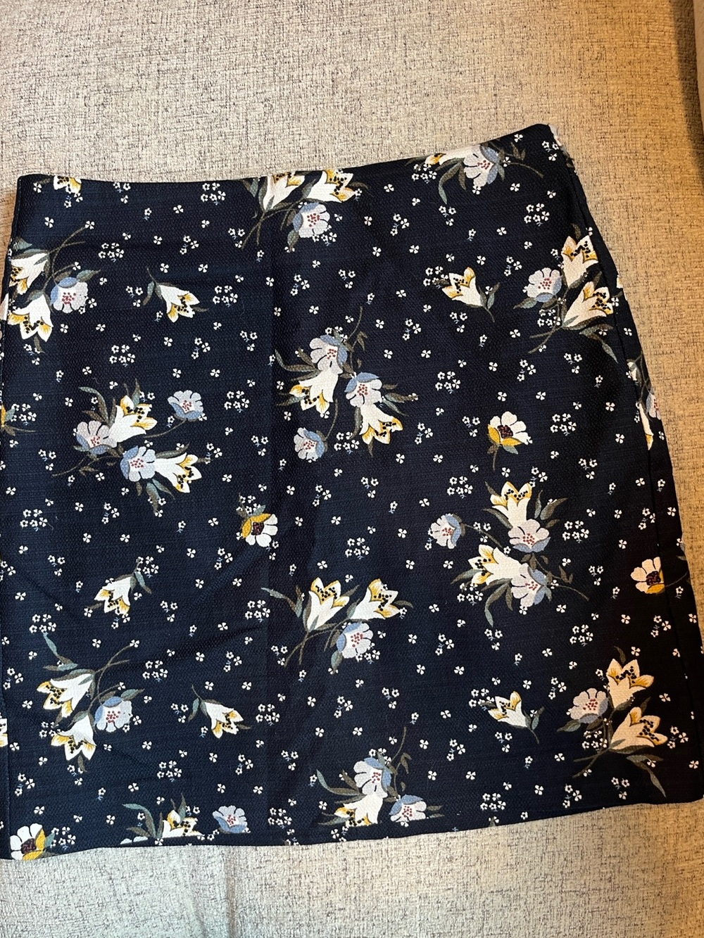 LOFT Navy Floral Mini Skirt NEW